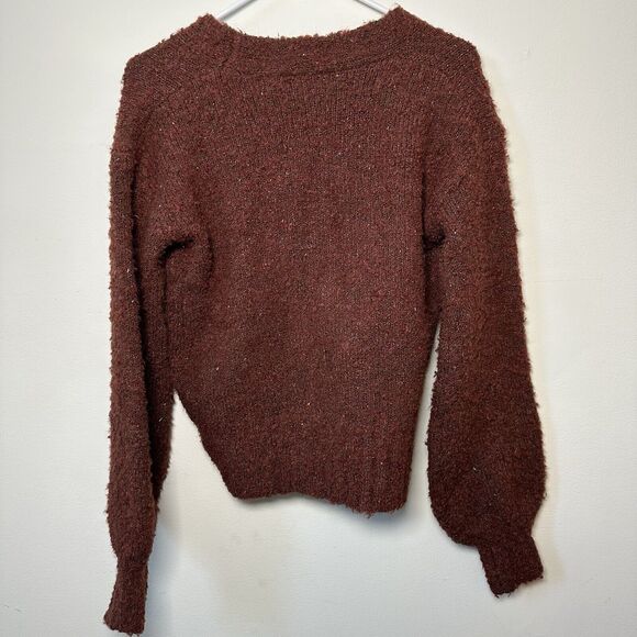 Astr The Label Womens Pullover Sweater Brown Long Sleeve Bishop Stretch Size XS - Picture 2 of 11